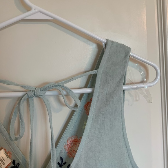 Altar’D State Blue Flower Embellished Romper, S - Picture 6 of 6